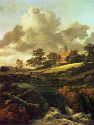 Paysage avec un ruisseau